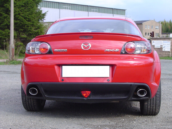 Fox Sportuitlaat Mazda RX8 achterdemper, dwarsuitgang rechts/links - 115x85 type 38 rechts/links