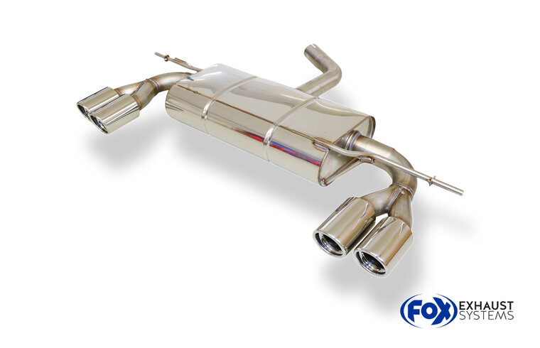 Fox Sportuitlaat VW Scirocco - 13 Achterdemper, rechter/linker uitlaat &Oslash;55mm - 2x76 Type 17 rechts/links