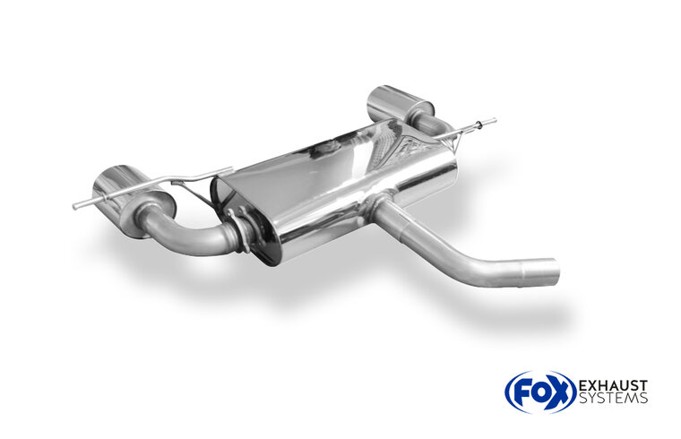 Fox Sportuitlaat VW Scirocco - 13 Achterdemper, rechter/linker uitlaat &Oslash;55mm - 129x106 Type 32 rechts/links