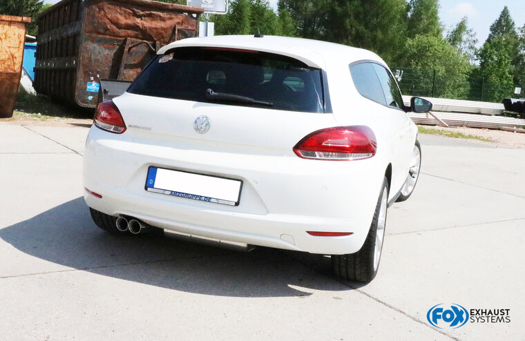 Fox Sportuitlaat VW Scirocco - 13 Achterdemper - 2x76 Type 25