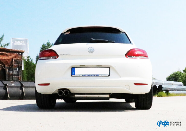 Fox Sportuitlaat VW Scirocco - 13 Achterdemper - 2x76 Type 25