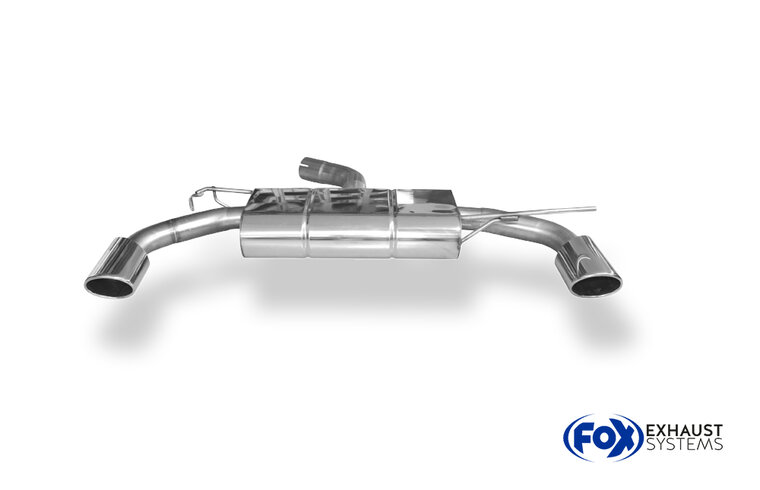 Fox Sportuitlaat VW Scirocco - 13 - R-Rear Achterdemper Rechts/Links Uitlaat - 115x85 Type 32 Rechts/Links