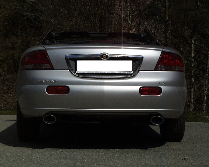 Fox Sportuitlaat Chrysler Sebring Coup&eacute; &amp; Cabriolet Type JR Achterdemper Rechts/Links - 115x85 Type 33 Rechts/Links