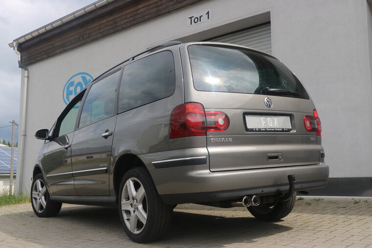 Fox Sportuitlaat Achterdemper Ford Galaxy WGR/ VW Sharan 7M - 2x80 Type 64
