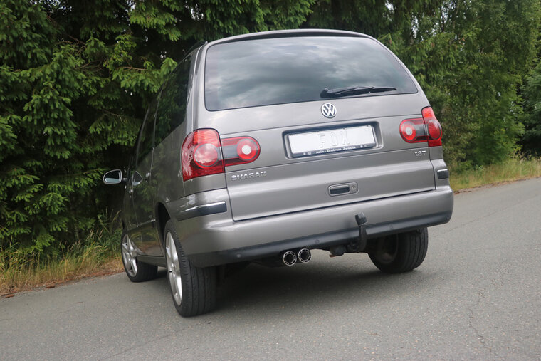 Fox Sportuitlaat Achterdemper Ford Galaxy WGR/ VW Sharan 7M - 2x80 Type 64
