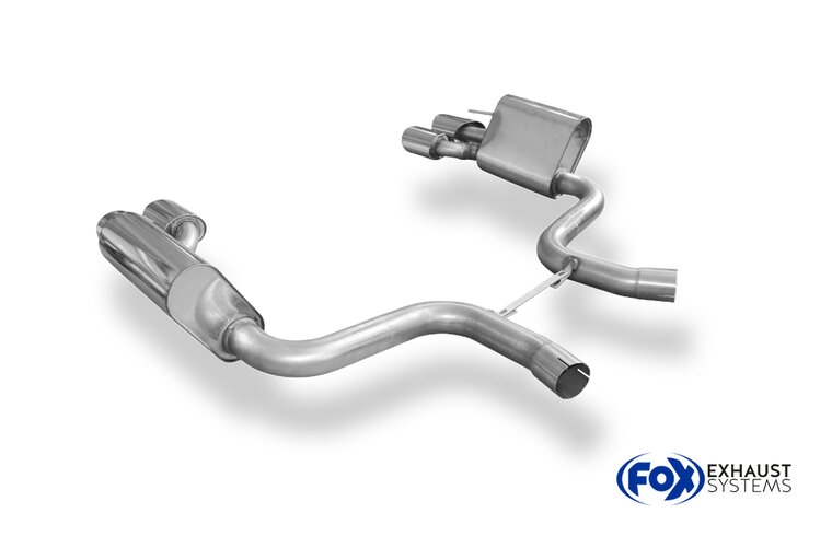 Fox Sportuitlaat Mercedes SL55/SL600 - R230 Achterdemper rechts/links - 2x115x85 Type 32 rechts/links