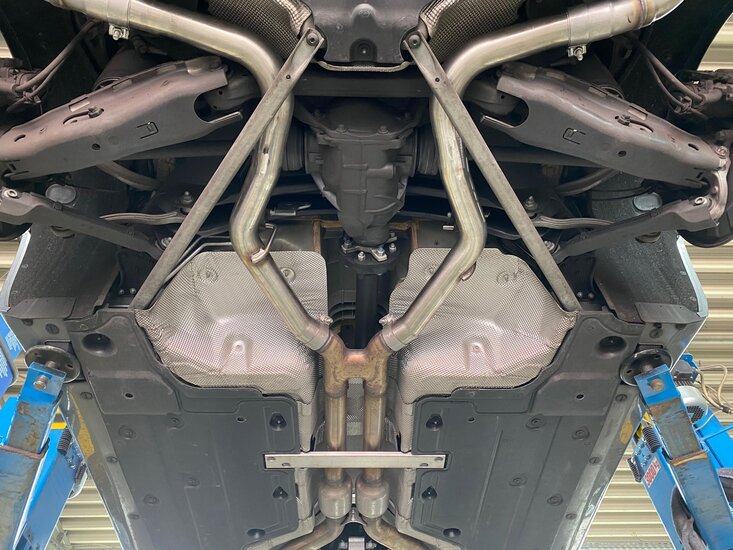Fox Sportuitlaat Mercedes SL 231 - 3,5l voordemper vervangingspijp rechts/links