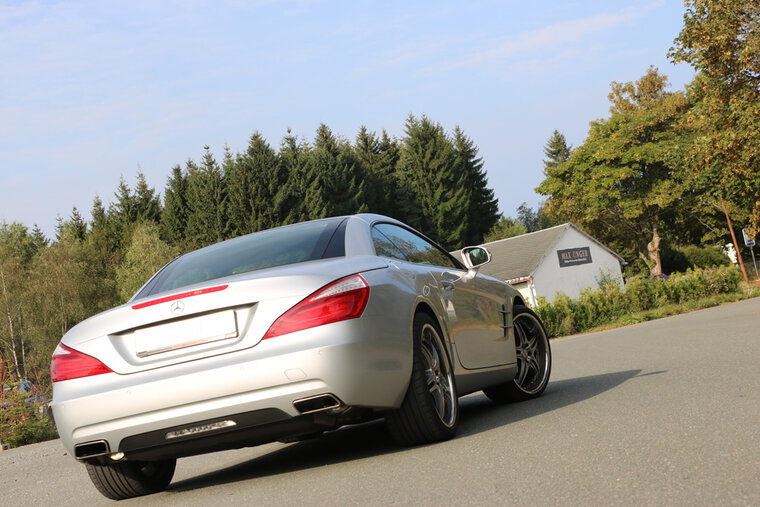 Fox Sportuitlaat Mercedes SL 231 achterdemper rechts/links - uitlaat via de originele uitlaatpijpen