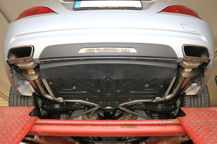 Fox Sportuitlaat Mercedes SL 231 achterdemper rechts/links - uitlaat via de originele uitlaatpijpen