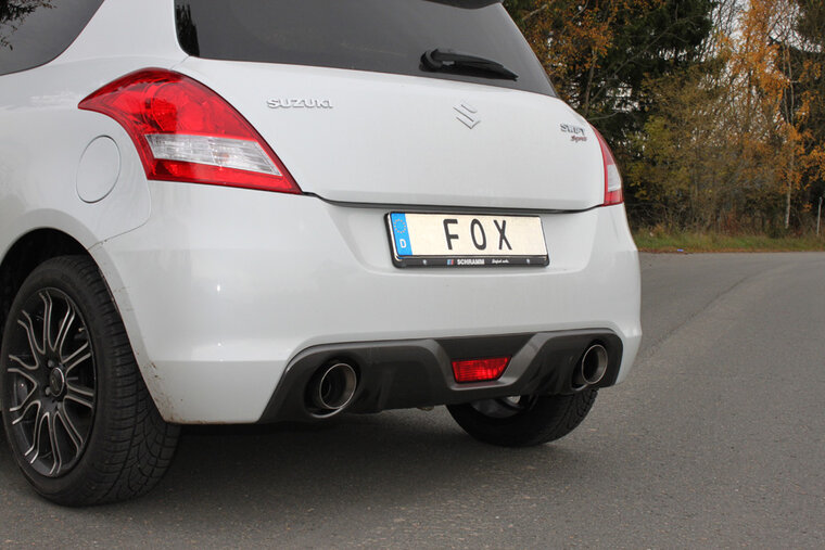 Fox Sportuitlaat Suzuki Swift Sport IV Achterdemper Rechts/Links Uitgang - 1x100 Type 25 Rechts/Links