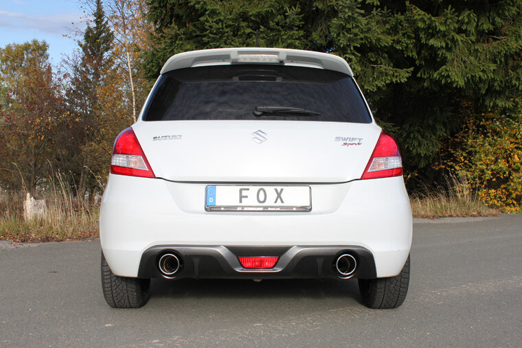 Fox Sportuitlaat Suzuki Swift Sport IV Achterdemper Rechts/Links Uitgang - 1x100 Type 16 Rechts/Links