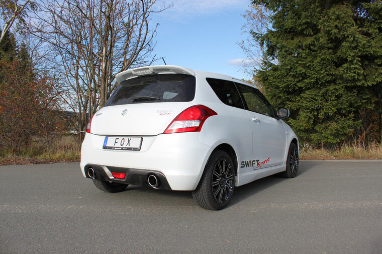 Fox Sportuitlaat Suzuki Swift Sport IV Achterdemper Rechts/Links Uitgang - 1x100 Type 16 Rechts/Links