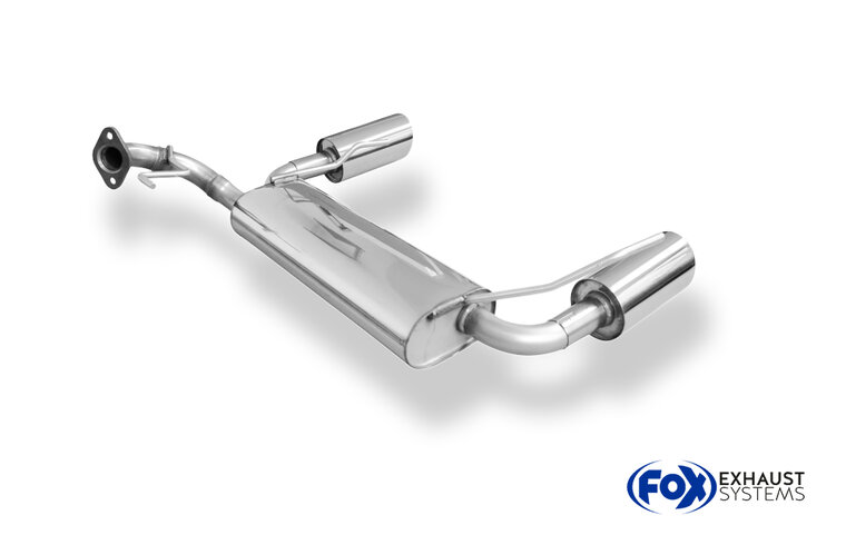 Fox Sportuitlaat Suzuki Swift IV achterdemper, rechter/linker uitlaat - 1x100 Type 25 rechts/links