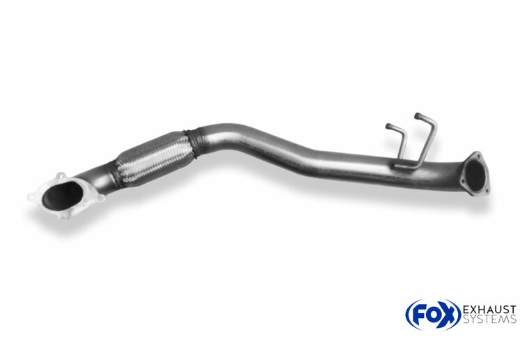 Fox Sportuitlaat VW T4 D&ouml;rte Kr&uuml;mmerpijp &Oslash;70mm met Flexpijp