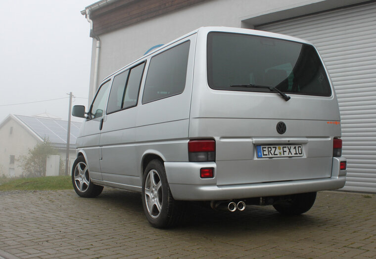 Fox Sportuitlaat VW T4 - Voorwielaandrijving - Bus/ Transporter/ Multivan/ Caravelle Achterdemper - 2x80 Type 13