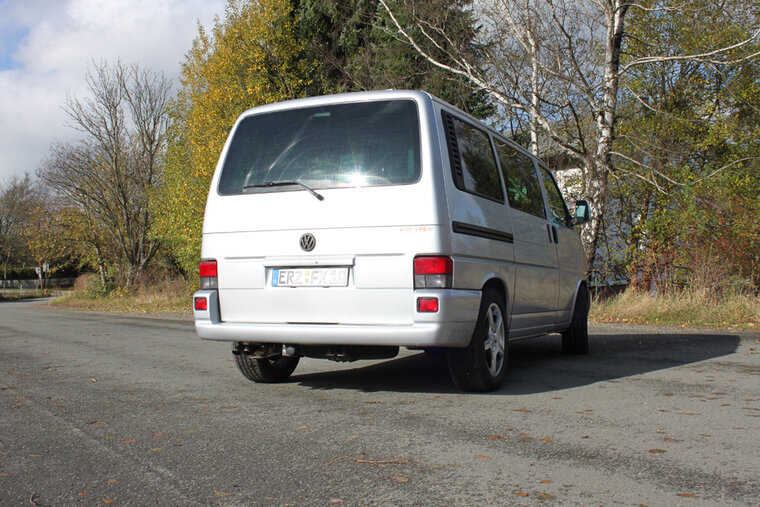 Fox Sportuitlaat VW T4 - Voorwielaandrijving - Bus/ Transporter/ Multivan/ Caravelle Achterdemper - 2x63 Type 28