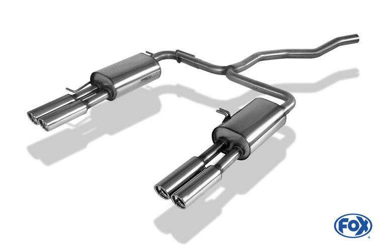 Fox Sportuitlaat VW Bus T5/T6 Achterdemper Rechts/Links Uitlaat - 2x80 Type 13 Rechts/Links