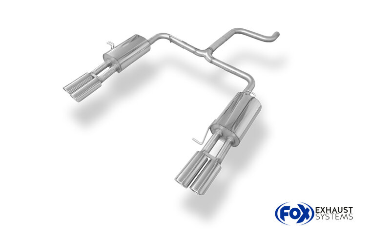 Fox Sportuitlaat VW Bus T5/T6 Achterdemper Rechts/Links Uitlaat - 2x88x74 Type 33 Rechts/Links