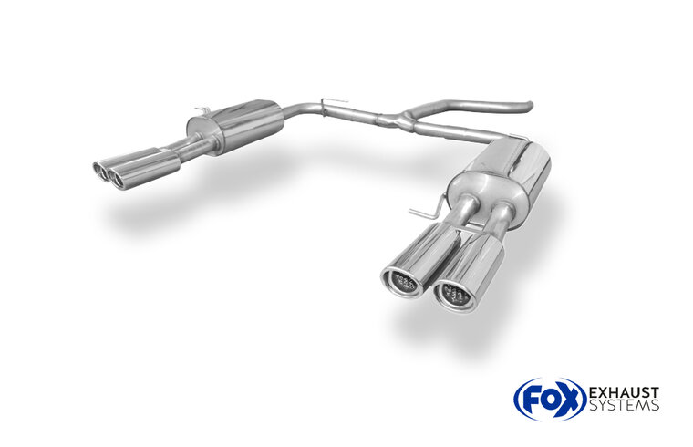 Fox Sportuitlaat VW Bus T5/T6 Achterdemper Rechts/Links Uitlaat - 2x88x74 Type 33 Rechts/Links