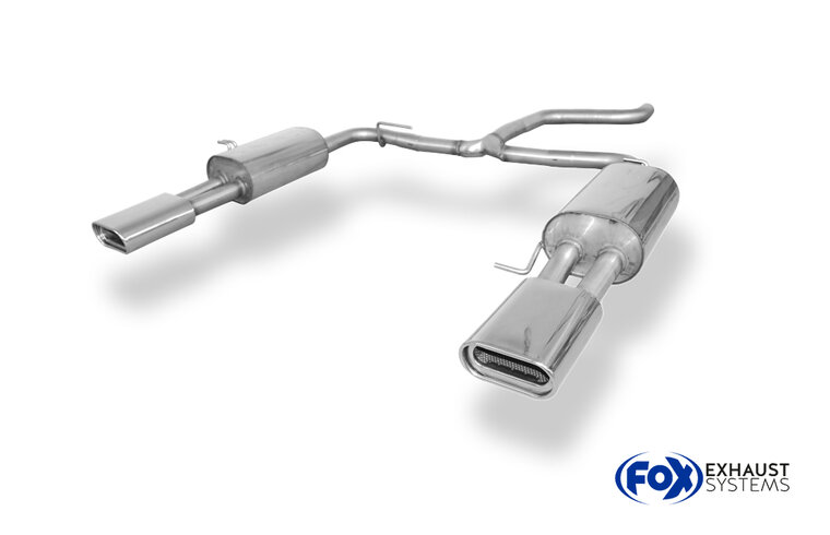 Fox Sportuitlaat VW Bus T5/T6 Achterdemper Rechts/Links Uitlaat - 160x80 Type 53 Rechts/Links