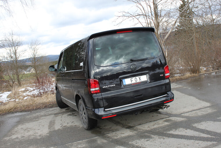 Fox Sportuitlaat Achterdemper voor VW Bus T5/T6 - 2x88x74 Type 33