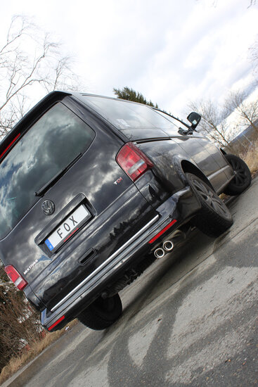Fox Sportuitlaat Achterdemper voor VW Bus T5/T6 - 2x88x74 Type 33