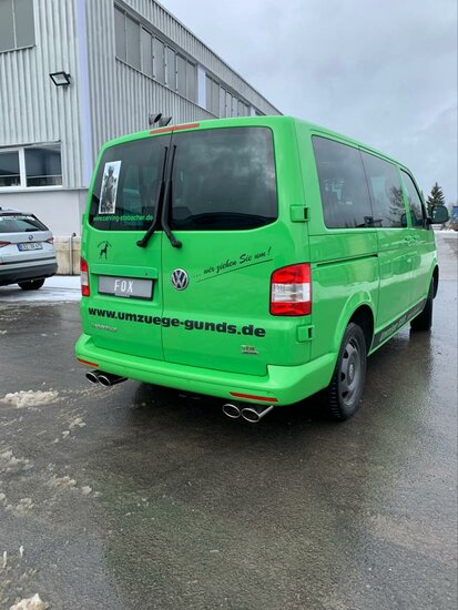 Fox Sportuitlaat VW Bus T5/T6 4motion achterdemper, rechter/linker uitlaat - 2x115x85 type 32 rechts/links