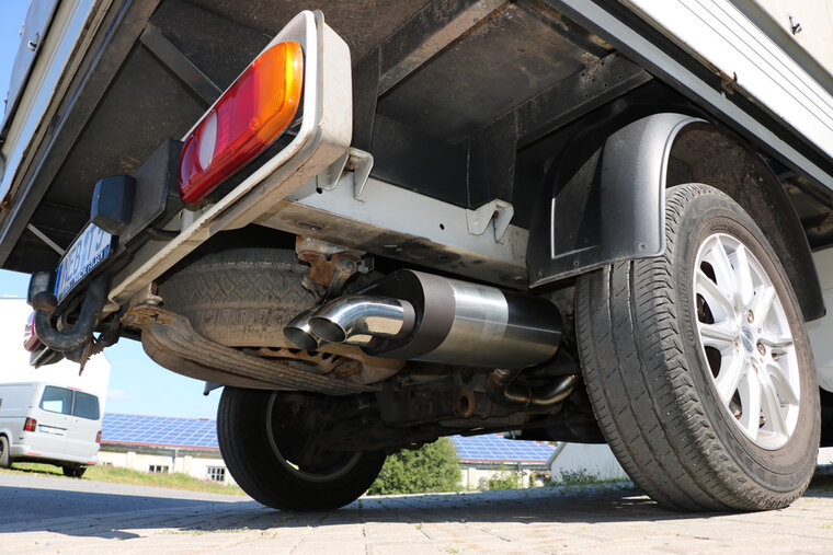 Fox Sportuitlaat VW Bus T5 open laadbak 4x4 dubbele cabine achterdemper - 2x63 type 28