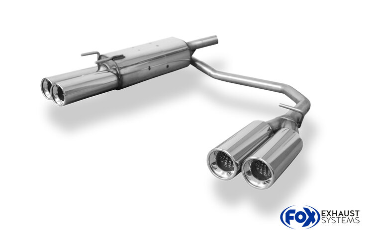 Fox Sportuitlaat Opel Tigra A achterdemper, rechter/linker uitgang - 2x90 Type 13 rechts/links