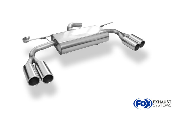 Fox Sportuitlaat VW Tiguan II Benzine - 4motion Achterdemper Rechts/Links Uitlaat - 2x90 Type 12 Rechts/Links