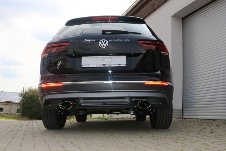 Fox Sportuitlaat VW Tiguan II Benzine - 4motion Achterdemper Rechts/Links Uitlaat - 160x90 Type 38 Rechts/Links