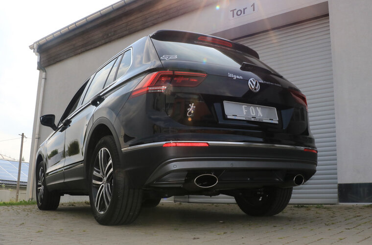 Fox Sportuitlaat VW Tiguan II Benzine - 4motion Achterdemper Rechts/Links Uitlaat - 160x90 Type 38 Rechts/Links