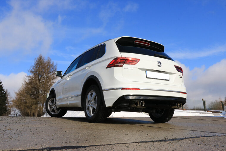 Fox Sportuitlaat VW Tiguan II Diesel - 4motion dwarsgeplaatste achterdemper - 2x80 Type 25 rechts/links