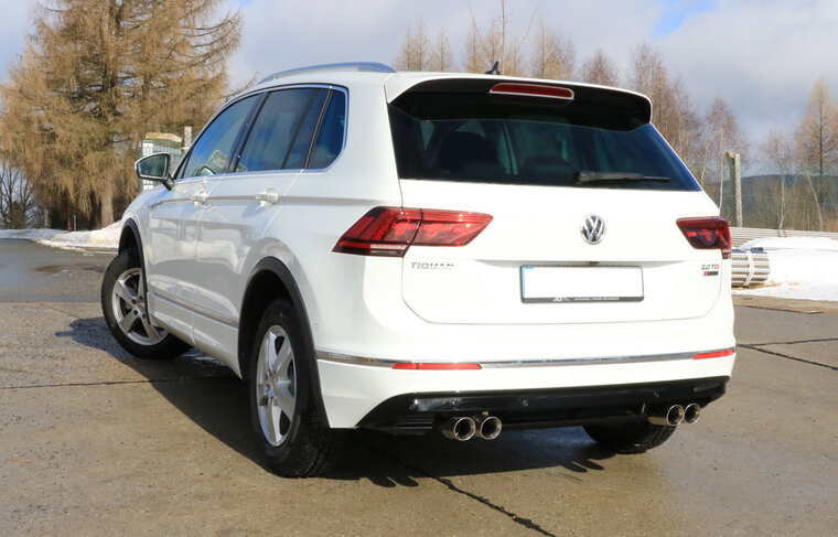 Fox Sportuitlaat VW Tiguan II Diesel - 4motion dwarsgeplaatste achterdemper - 2x80 Type 25 rechts/links
