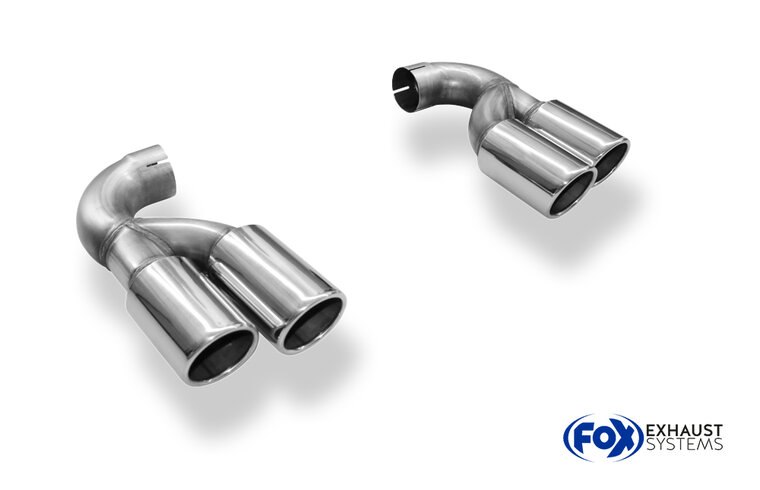 Fox Sportuitlaat Uitlaatpijpenset voor VW Touareg Type 7L met clipbevestiging - 2x90 Type 16 rechts/links