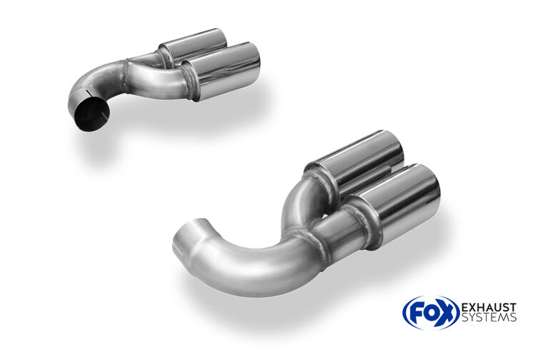 Fox Sportuitlaat Uitlaatpijpenset voor VW Touareg Type 7L met clipbevestiging - 2x90 Type 16 rechts/links