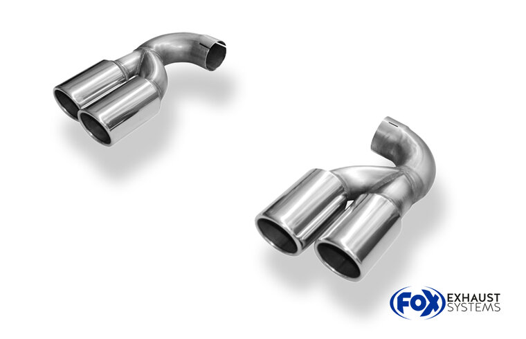 Fox Sportuitlaat Uitlaatpijpenset voor VW Touareg Type 7L met clipbevestiging - 2x90 Type 16 rechts/links