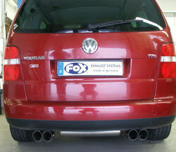 Fox Sportuitlaat VW Touran TSI achterdemper, rechter/linker uitlaat - 2x76 Type 18 rechts/links
