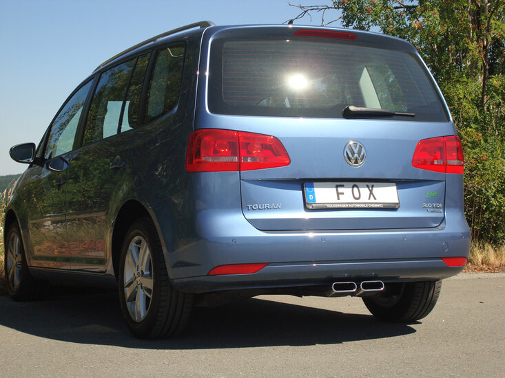 Fox Sportuitlaat VW Touran - 1T3 Uitlaatpijp midden - 2x130x50 Type 56