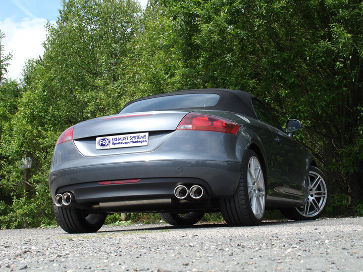 Fox Sportuitlaat Audi TT 8J - 3.2 V6 achterdemper rechts/links - 2x100 type 17 rechts/links zijdelings versprongen