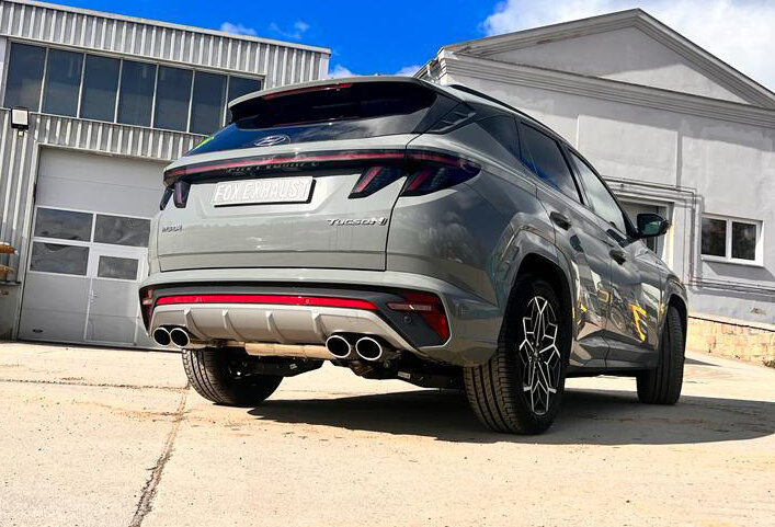 Fox Sportuitlaat Hyundai Tucson NX4 - 4x2 &amp; 4x4 Achterdemper - 2x115x85 Type 32 rechts/links