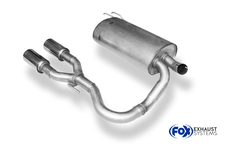 Fox Sportuitlaat Renault Twingo C06 achterdemper, centrale uitlaat - 2x76 Type 13