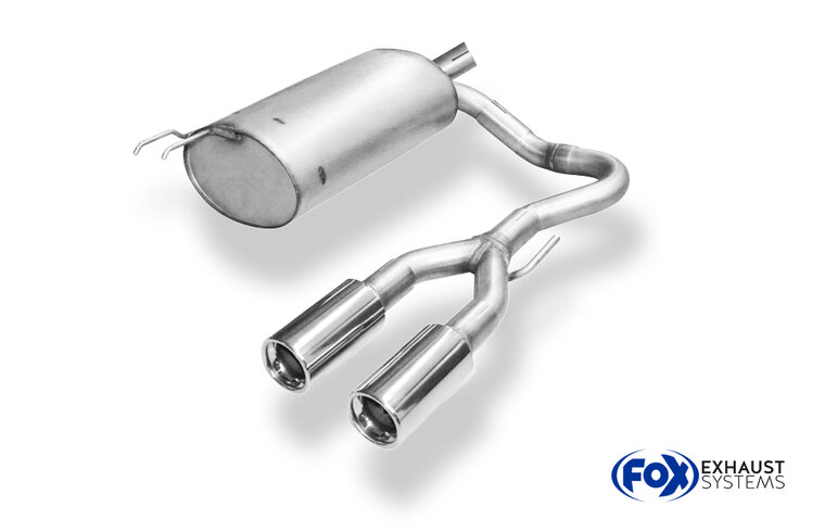 Fox Sportuitlaat Renault Twingo C06 achterdemper, centrale uitlaat - 2x76 Type 13