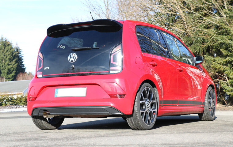 Fox Sportuitlaat VW UP GTI uitlaatsysteem, linkerkant, compatibel met originele of FOX achterdemper - 1x90 Type 25 links