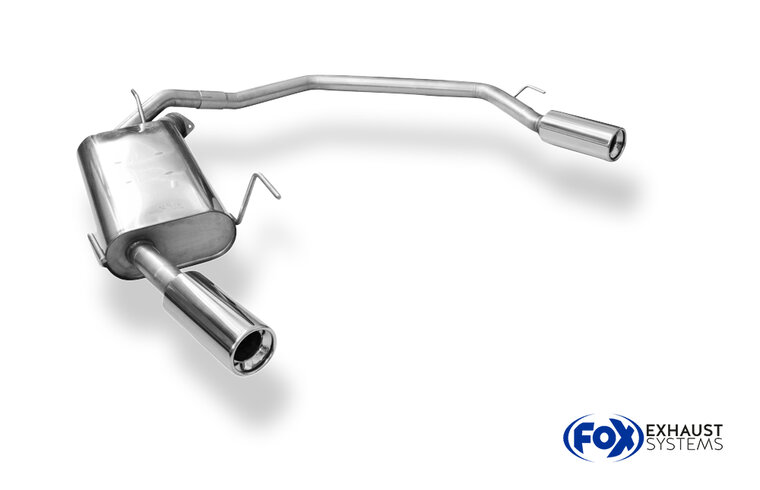 Fox Sportuitlaat Opel Vectra B achterdemper, rechter/linker uitlaat - 1x90 type 13 rechts/links