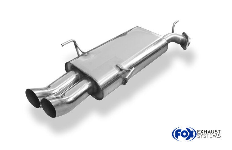 Fox Sportuitlaat Opel Vectra B - Bouwjaar 1994-9/99 Achterdemper &Oslash;55mm - 2x76 Type 18