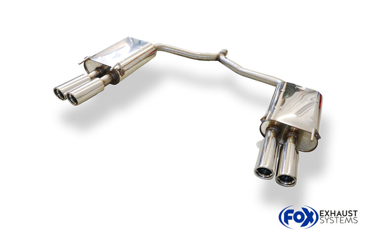 Fox Sportuitlaat Opel Vectra C Caravan achterdemper rechts/links dubbele uitlaat - 2x76 type 17 rechts/links