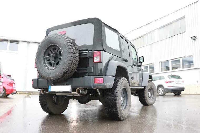 Fox Sportuitlaat Jeep Wrangler III - JK Achterdemper Dwarsuitgang Rechts/Links - 1x100 Type 25 Rechts/Links