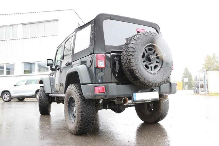 Fox Sportuitlaat Jeep Wrangler III - JK Achterdemper Dwarsuitgang Rechts/Links - 1x100 Type 25 Rechts/Links
