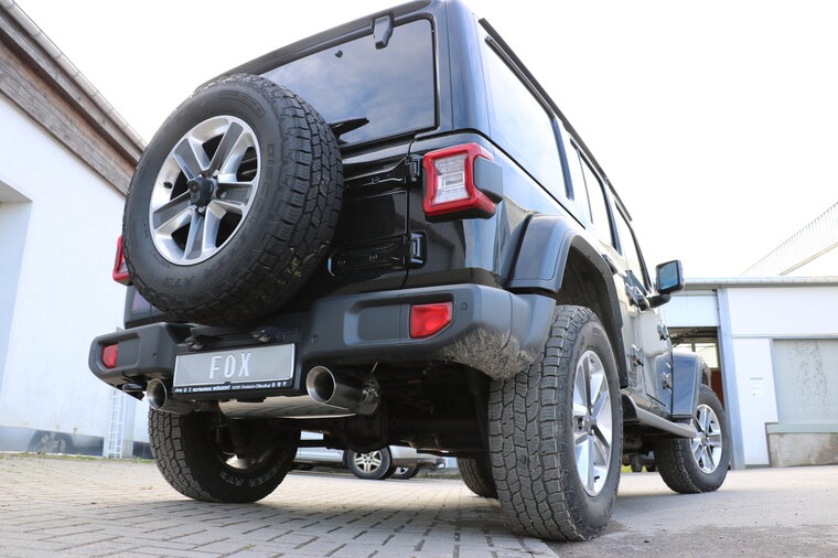 Fox Sportuitlaat Jeep Wrangler IV - JL Achterdemper Dwarsuitgang Rechts/Links - 1x100 Type 25 Rechts/Links